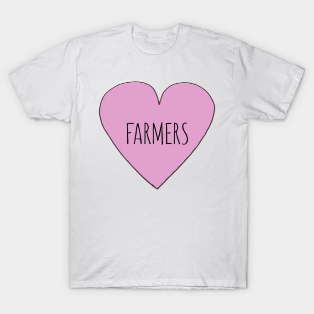 I LOVE FARMERS T-Shirt by wanungara